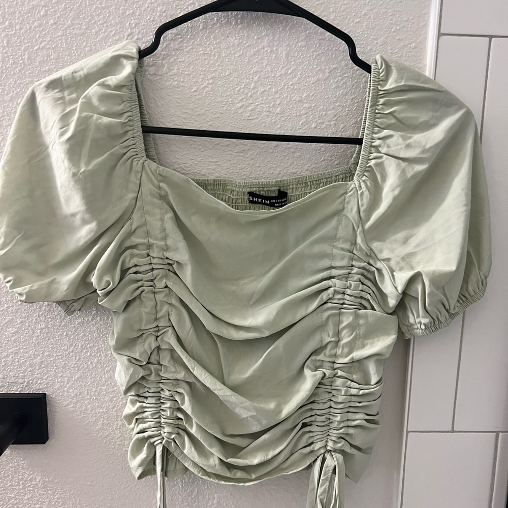 Puff Sleeve Crop Top